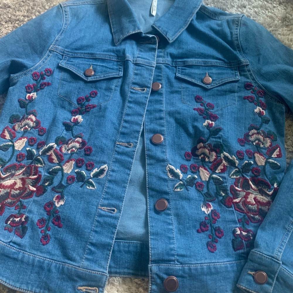 Embroidered jean jacket